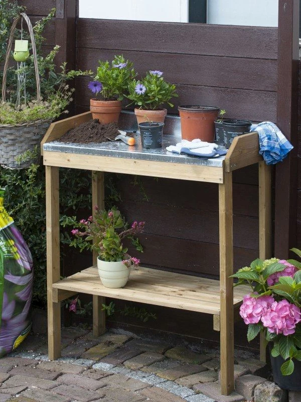 Nature Oppottafel Hout 85 X 42 Cm 5 Nature Oppottafel Hout 85 X 42 Cm - Afbeelding 3