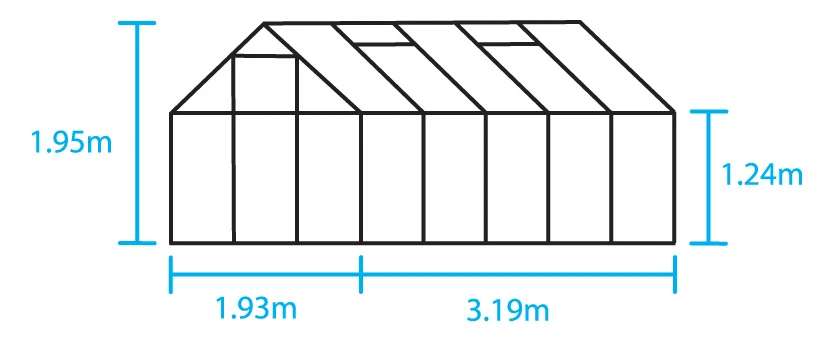 Royal Well Tuinkas Popular 106 Blank Veiligheidsglas 3mm 4 Royal Well Tuinkas Popular 106 Blank Veiligheidsglas 3mm - Afbeelding 2
