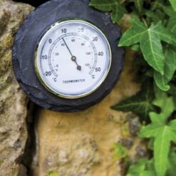 Esschert Thermometer Leisteen Rond -Exporteren Tuin Genoegen Winkel LS226