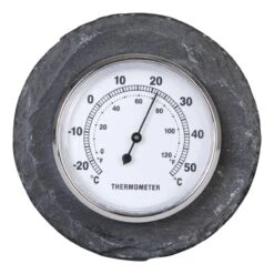 Esschert Thermometer Leisteen Rond