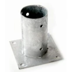 Waelbers Paalhouder/Plaat Ronde Bus Verzinkt Rond 80 Mm